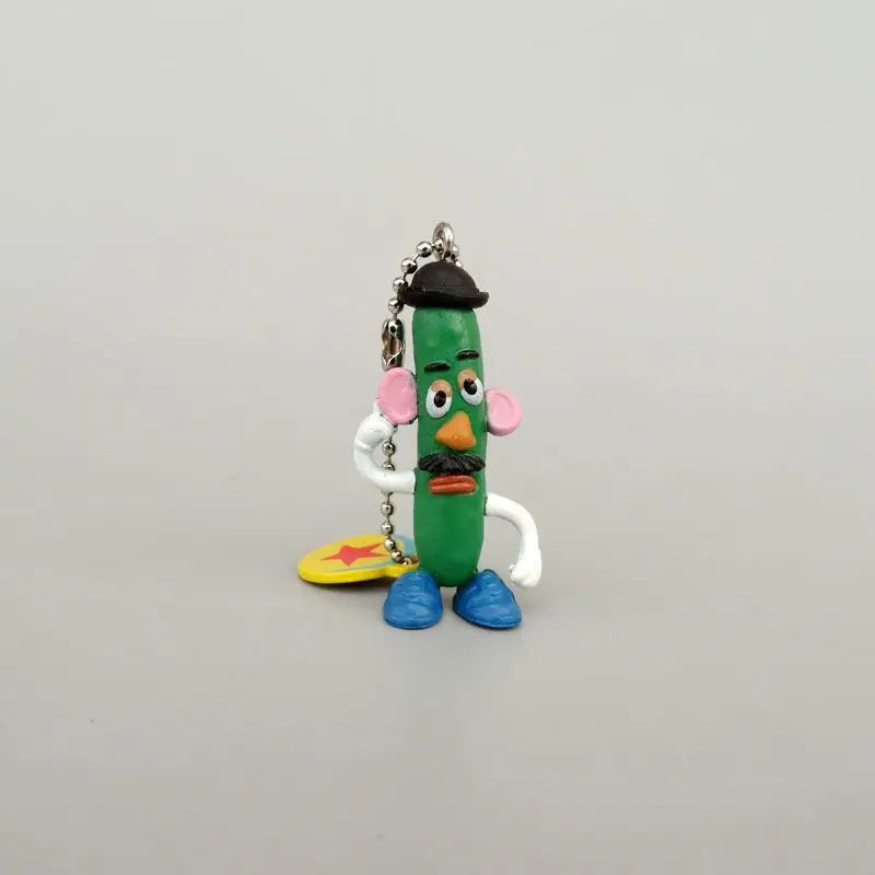 Disney Mr Potato Head Q Edition Keychain Creative High-value Anime Cartoon Cute Shape Potato Chips Cucumber Head Doll Decoration