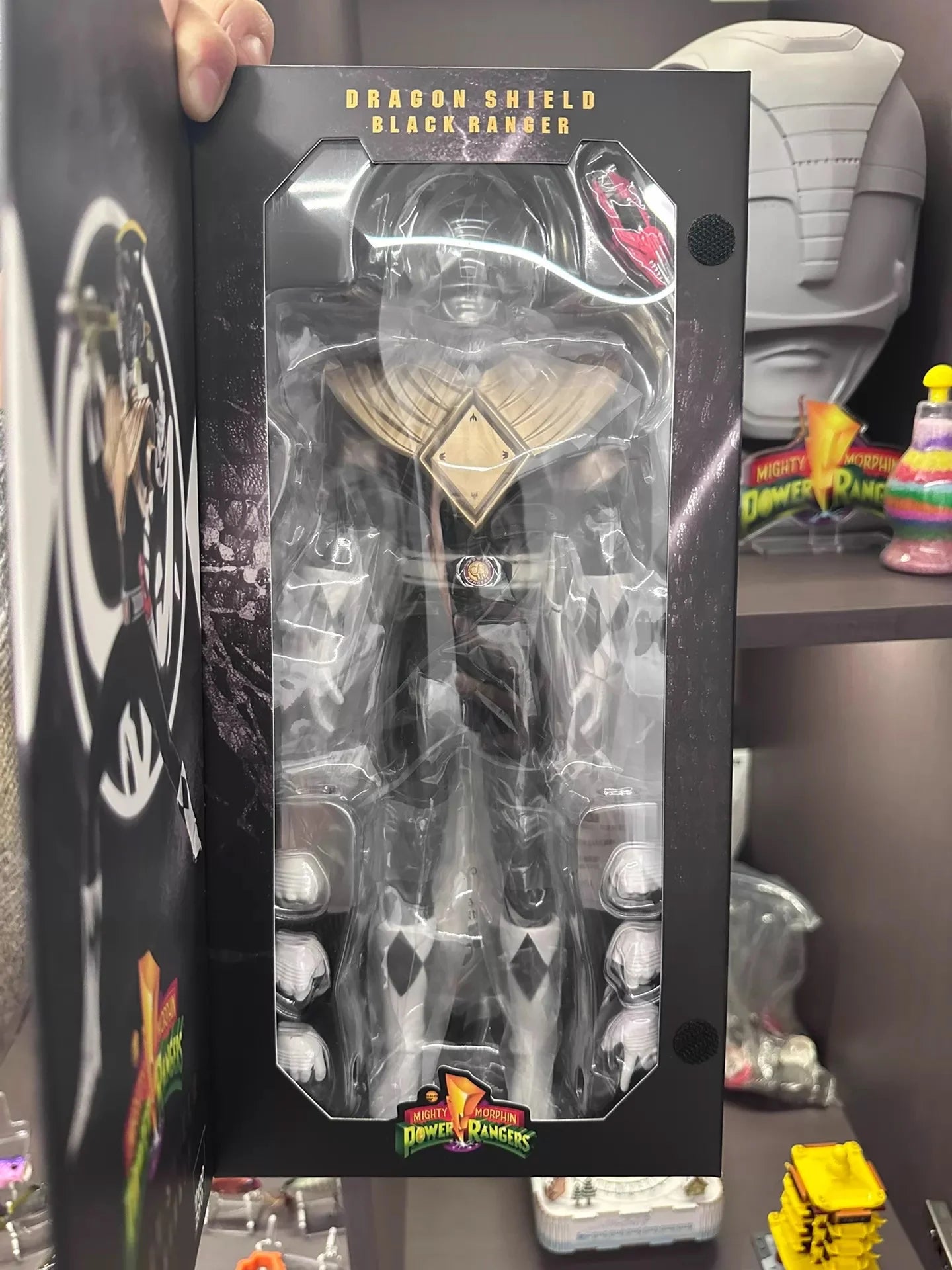 In Stock Threezero 3A DRAGON SHIELD BLACK RANGER Movable Model Toys Kyoryu Sentai Zyuranger Zack Mammuthus