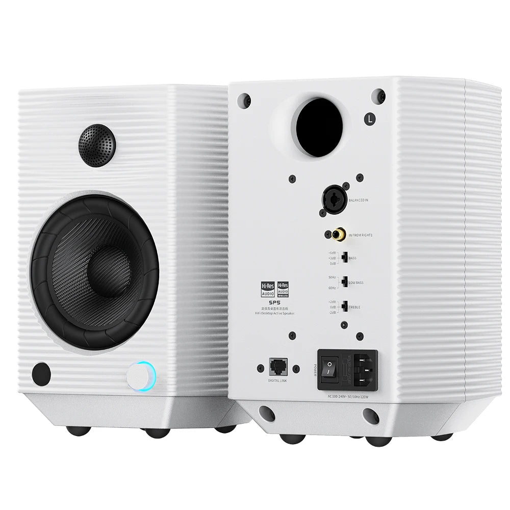 FiiO SP5 HiFi Active Desktop Speaker Subwoofer 120W Stereo Computer Speakers Home Music System with AUX  XLR USB RCA