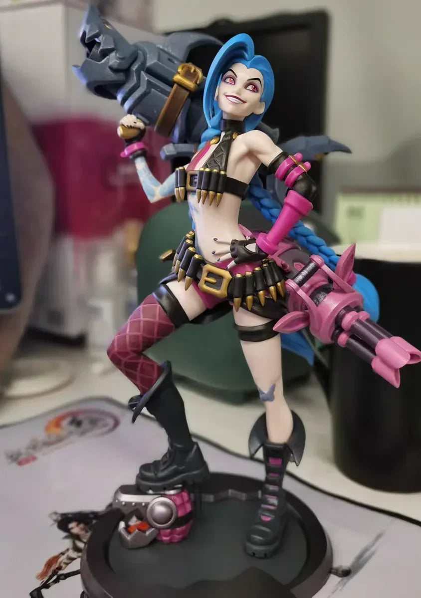 Hot League Of Legends Game Periphery Figure The Piltover Enforcer Vi Jinx Medium Sculpture Action Figure Model Collectible Gift