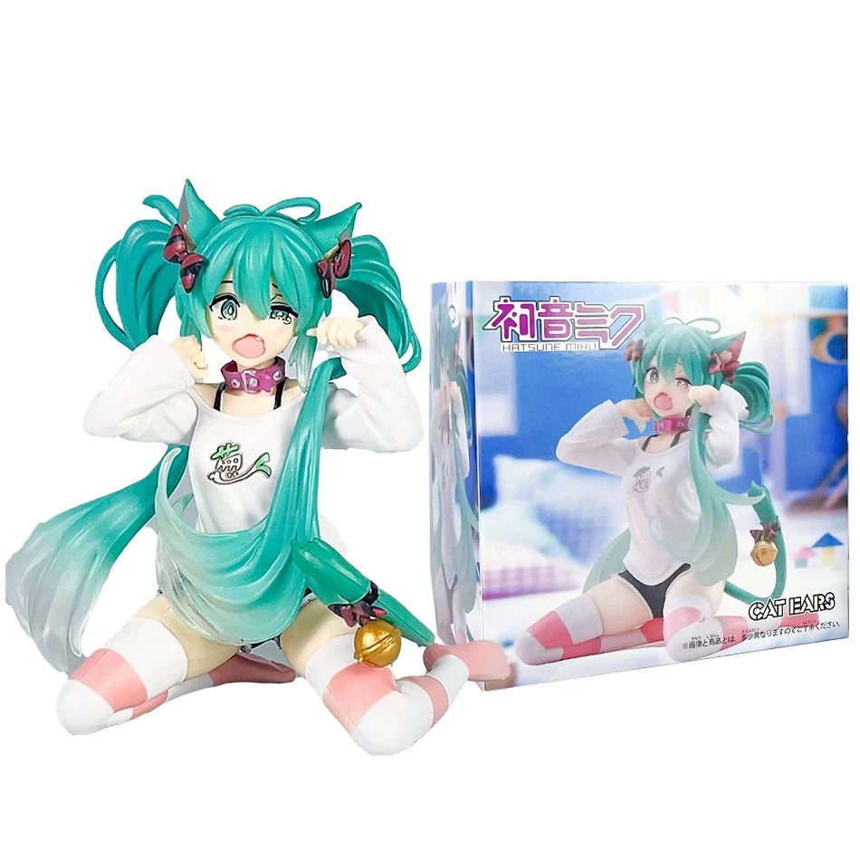 In Stock Hatsune Miku Anime Figure Fashion Subclture Miku Action Figure Christmas Gift PVC Collection Model Kawaii Girl Doll Toy