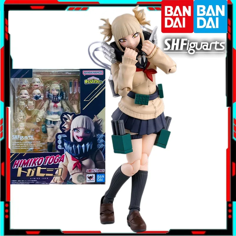 In Stock Original Bandai S.H.Figuarts Himiko Toga My Hero Academia Figure Action Model Anime Collectible Toys Gift