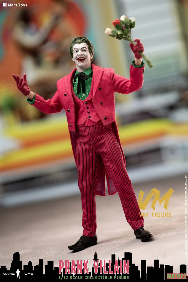 Mars Toys MAT022 1/12 Scale Prank Villain Action Figure 6'' Male Soldier Figurine Model Full Set Collectible Toys Doll