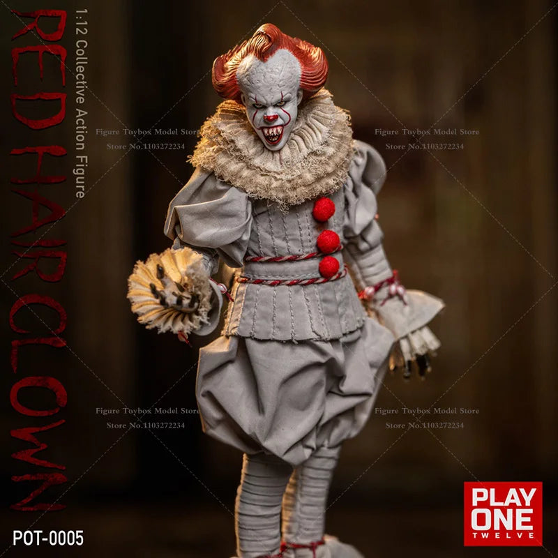 Play One Twelve POT-0005 1/12 Clown mit roten Haaren, bewegliche Figur, klassische Filmrolle, humorvoller Schauspieler, Mini-Soldatenmodell, 15,2 cm, komplettes Set
