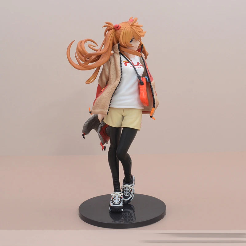 23CM EVA Anime Figure Asuka Langley Soryu Tide Brand Costume Dress Up Model Toy Gift Collection PVC Evangelion Aciton Figure
