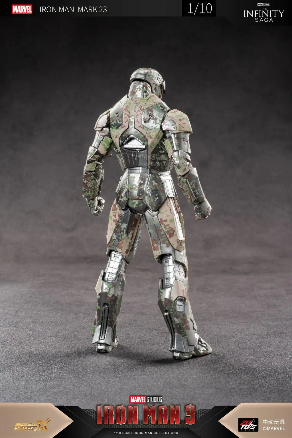 ZD Toys 1:10 Scale Iron Man MK23 Action Figure Set - Highly Detailed Collectible Model, Perfect Gift for Superhero Fans