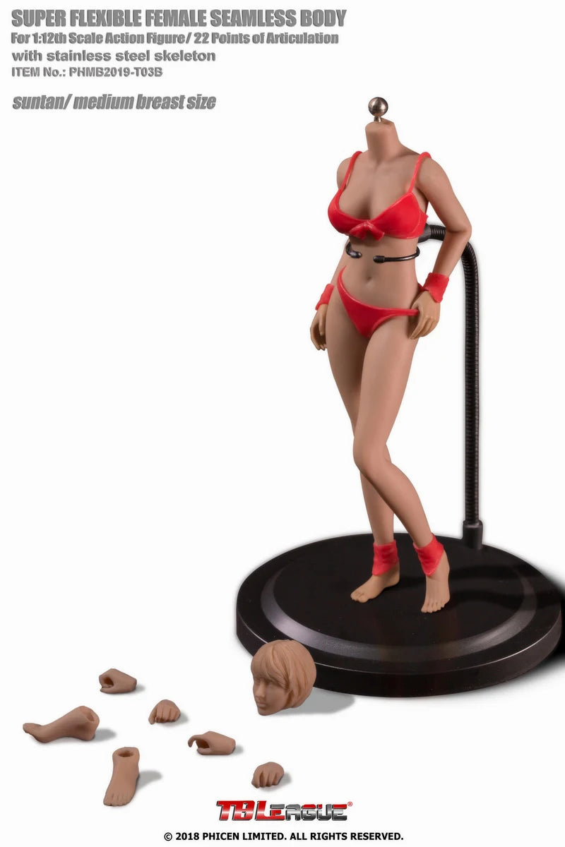 TBLeague Phicen 1/12 Scale TM01A TM02A T01A T01B T02A T02B T03A T03B T04A T04B T05A T05B Female/Male Pale/Suntan Body With Head