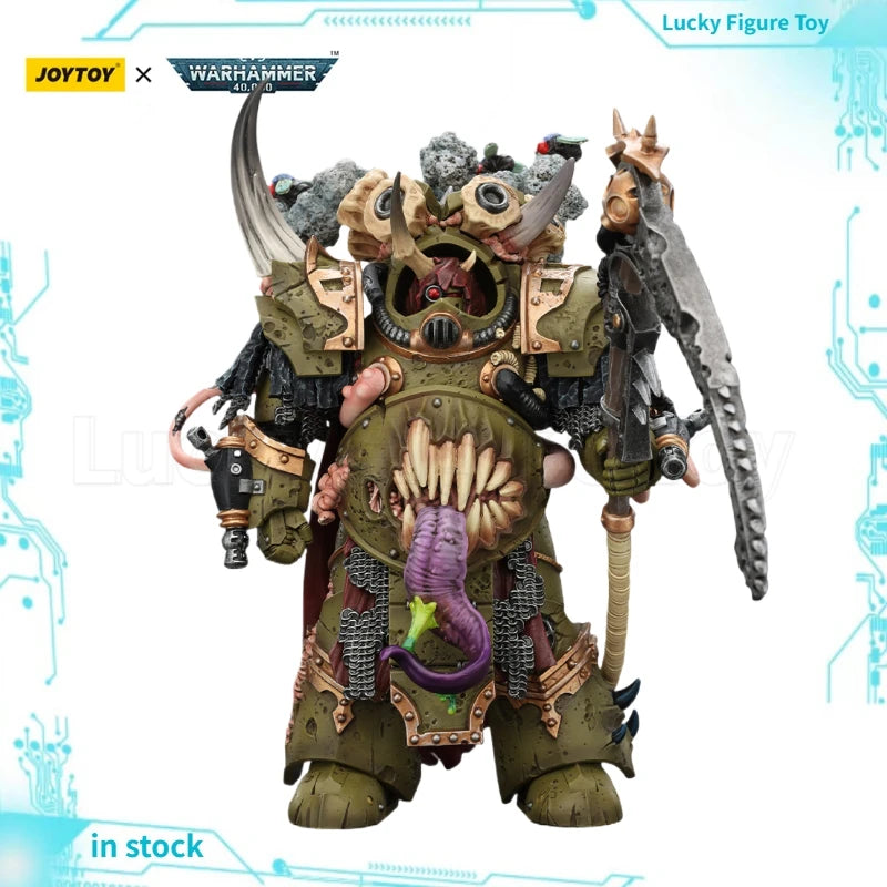 【Pre-sale】JOYTOY Warhammer 40K Death Guard Deathshroud Terminator Champion with Manreaper and Plaguespurter Gauntlets Toy