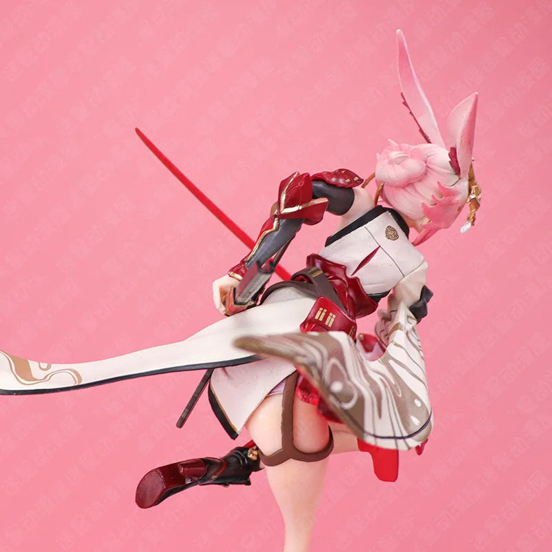 25cm Game Honkai Impact Yae Sakura Sexy Girl Figur  True Flame Lucky Soul Battle with Sword Pvc Model Home Decoration Toys Boys