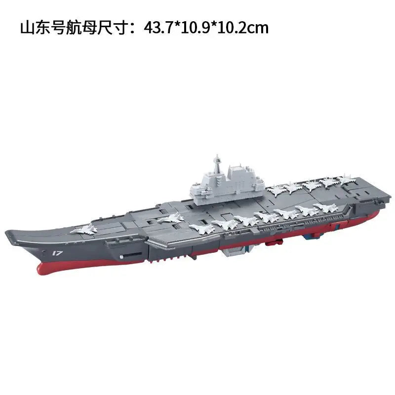 Marine Morphers Transformation Combined Robot Hainan Ship Large Shandong Model Alloy Parts Warships Collectible Figures Kids Toy