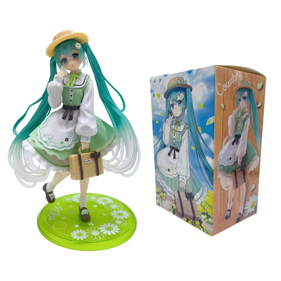 Hatsune Miku Desktop Cute Action Figure 20cm Fashion Country Ver. Anime Figurine Kawaii Girl Model Toy - Adorable Decor