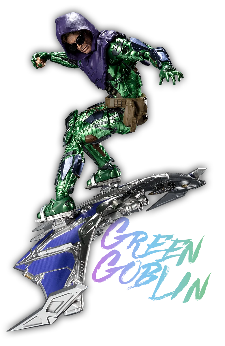 Bandai Shf Green Goblin Action Figure Marvel Spider-Man Anime Figure  Plastic Model Toys Gift for Boys