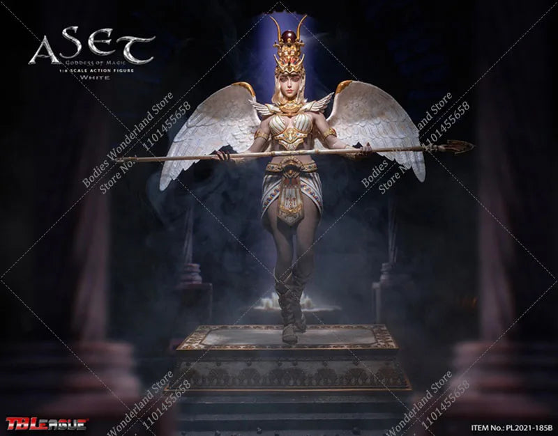 PL2021-185 1/6 Scale Black/Gold Color Aset Goddess of Magic Figure with Big Wing Full Set Female Action Figure Model