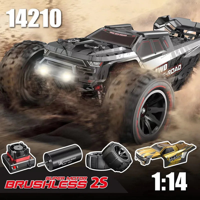 MJX 14209 14210 V3.0 1/14 RC-Auto 75 km/h bürstenloser Hyper Go 2,4G-Fernbedienung 4WD Offroad-Renn-RC-Truck Elektro-Hobby-Spielzeug