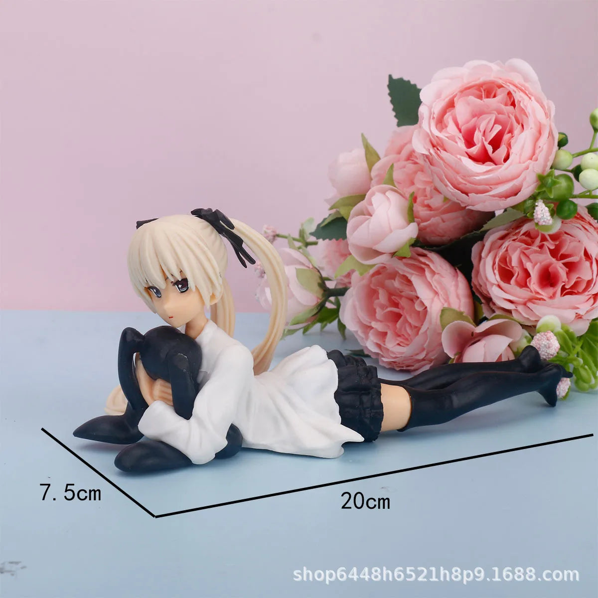 Miku Sakura Lolita Bunny Ears Girl Pillow Miku Swimming Ring Pajamas Rem Rabbit Hug Qiong Mei Figure Anime Cosplay Cushion Doll