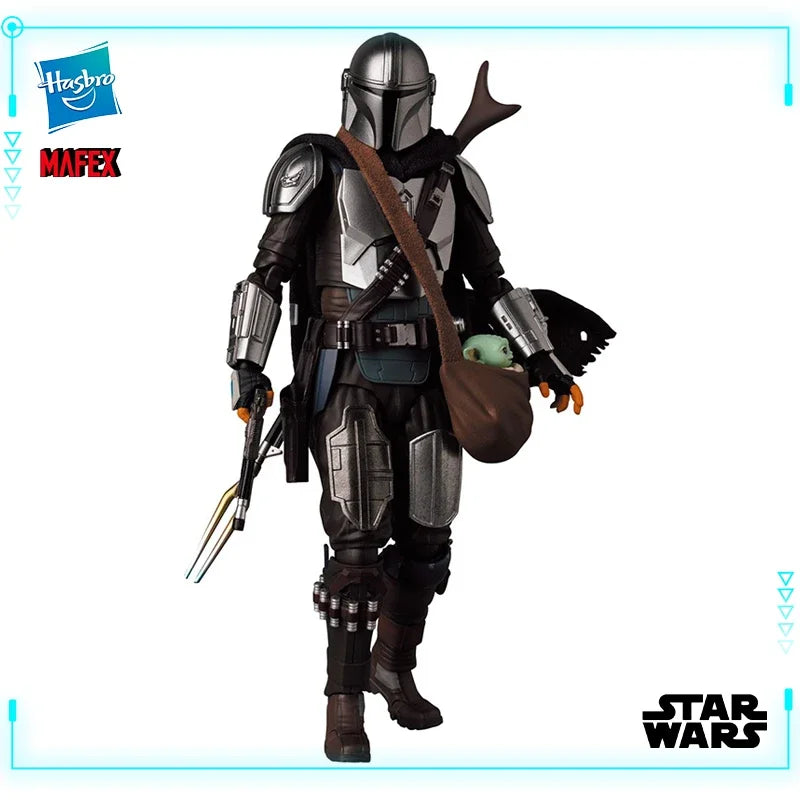 Hasbro Original Genuine Medicom Toy Star Wars The Mandalorian Grogu Mandalorian Mafex No.200 Ver.2.0 Model Toys Action Figures