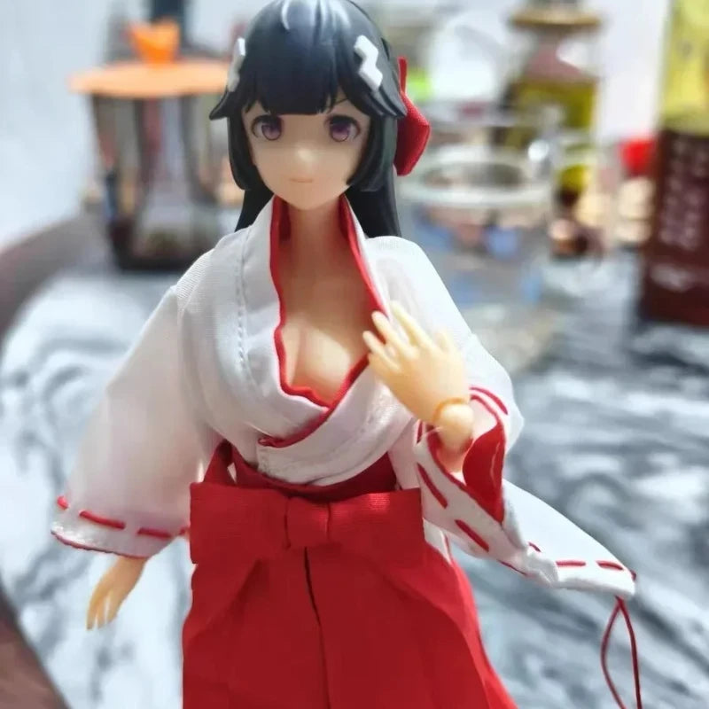 HASUKI PA005 1/12 Exorcist Witch Tsubaki Action Figure Pocket art series NO.5 15.5cm Female Soldier Figurine Model Toy
