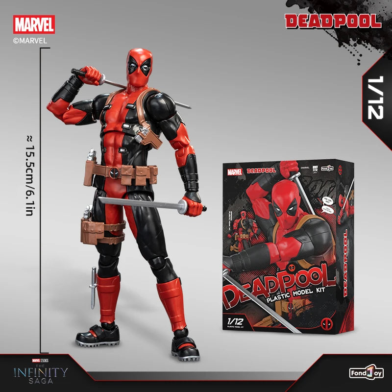 New Fondjoy Deadpool Assembled Model 1/12 Action Figure Movie Characters Collectible Model  PVC Model Toys Boys Birthday Gifts