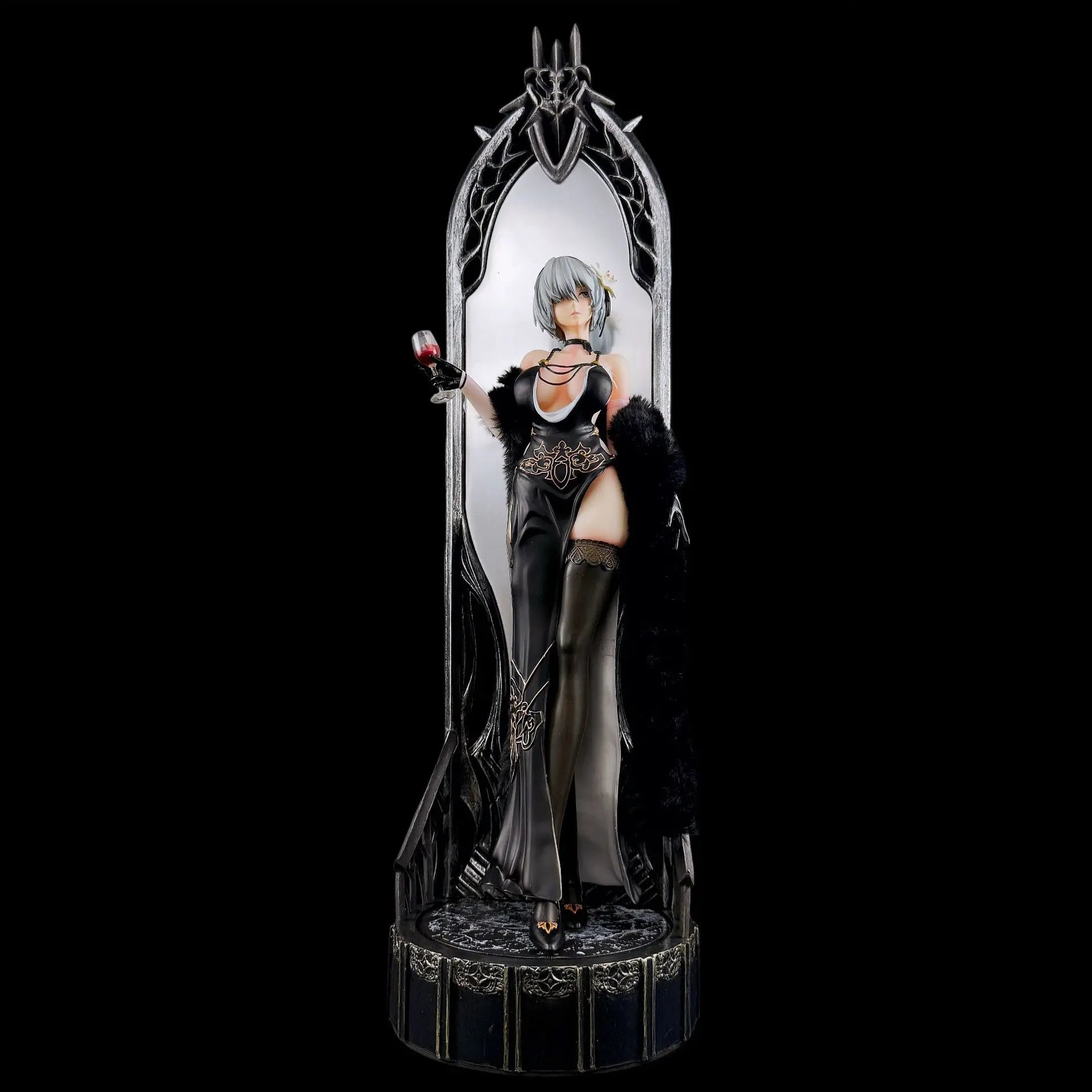 Dinner Series 2B 1/4 Scale Anime Figure Double Head Sculpt 63cm Tall ABS Anime Collection Giant Statue Gift Model