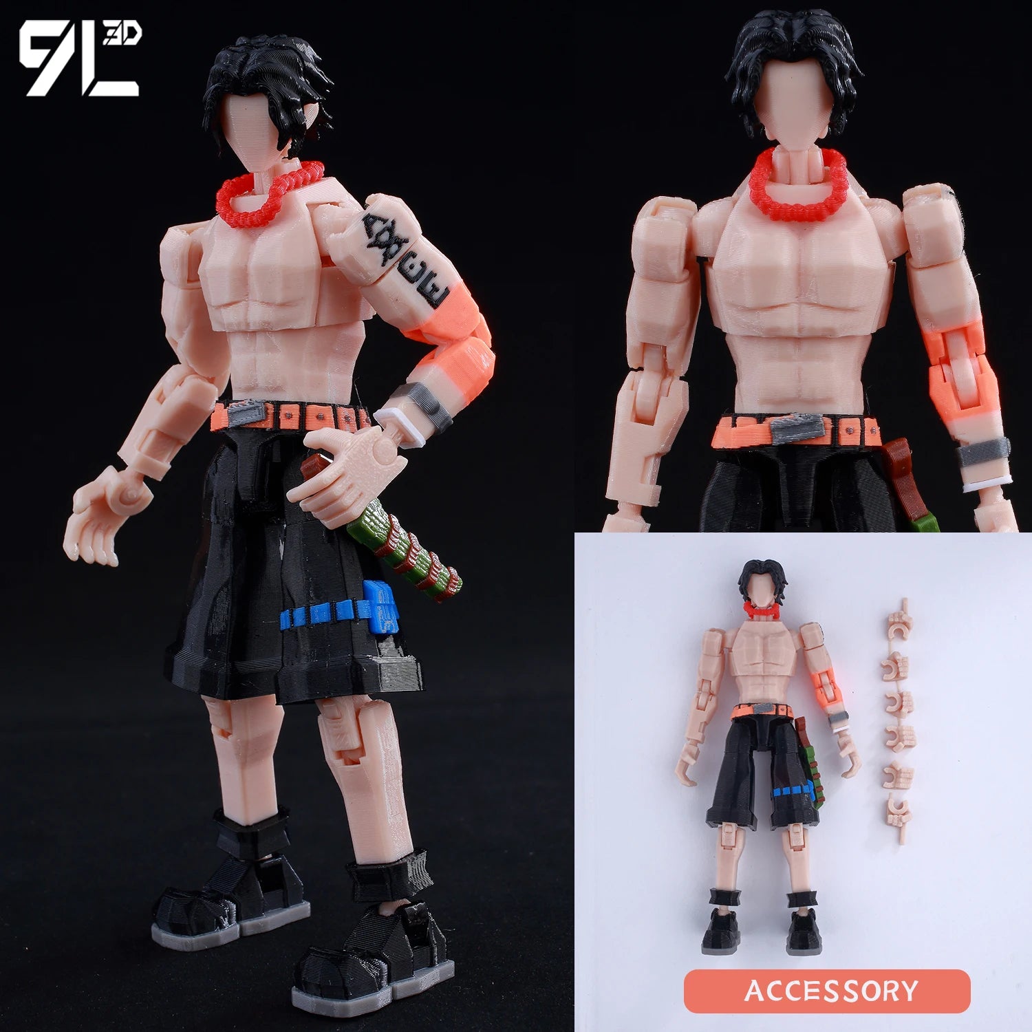 9L3D Lucky13 Dummy13 Stop-Motion-Animationsmodell, 3D-gedruckte, bewegliche Figur für Creative Dandadan T13 Limited Edition-Figur