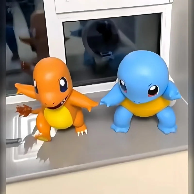 2025 New Hot Pokemon Pikachu Doll Model Large Figure Charmander Eevee Porkby Squirtle Ornament Figurine Younth Toy Collects Gift