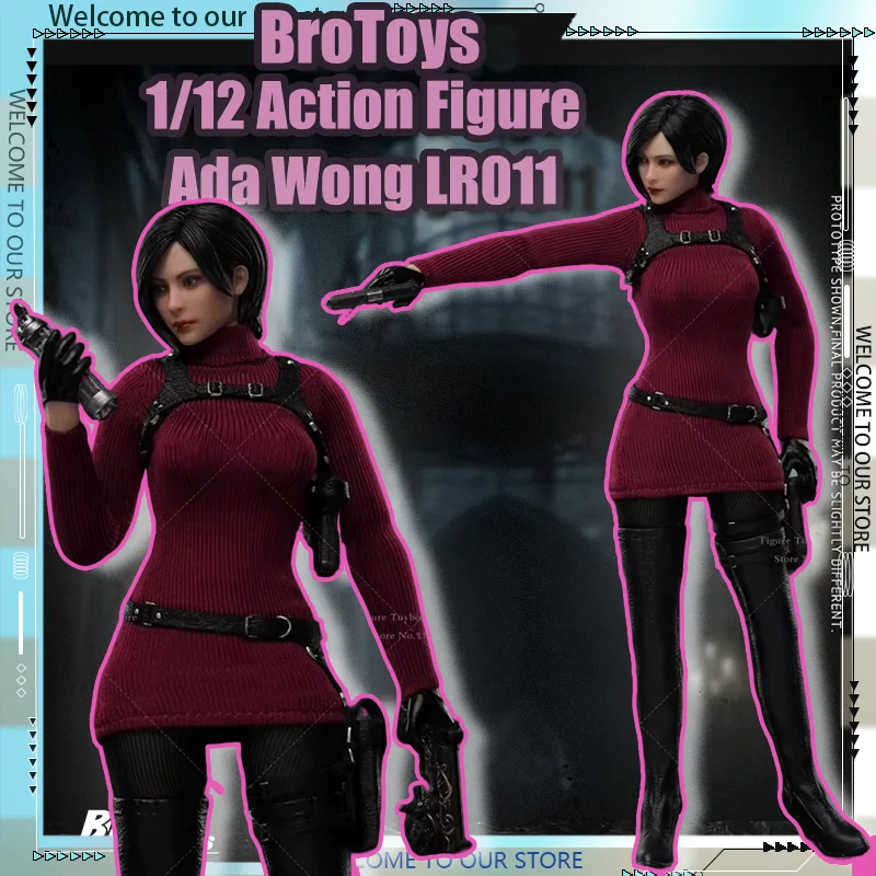 Original BROTOYS 1/12 Ada Wong Female Spy Action Figure LR011 Movable Eyes Body Set Figures Collectible Toys Models with Bouns