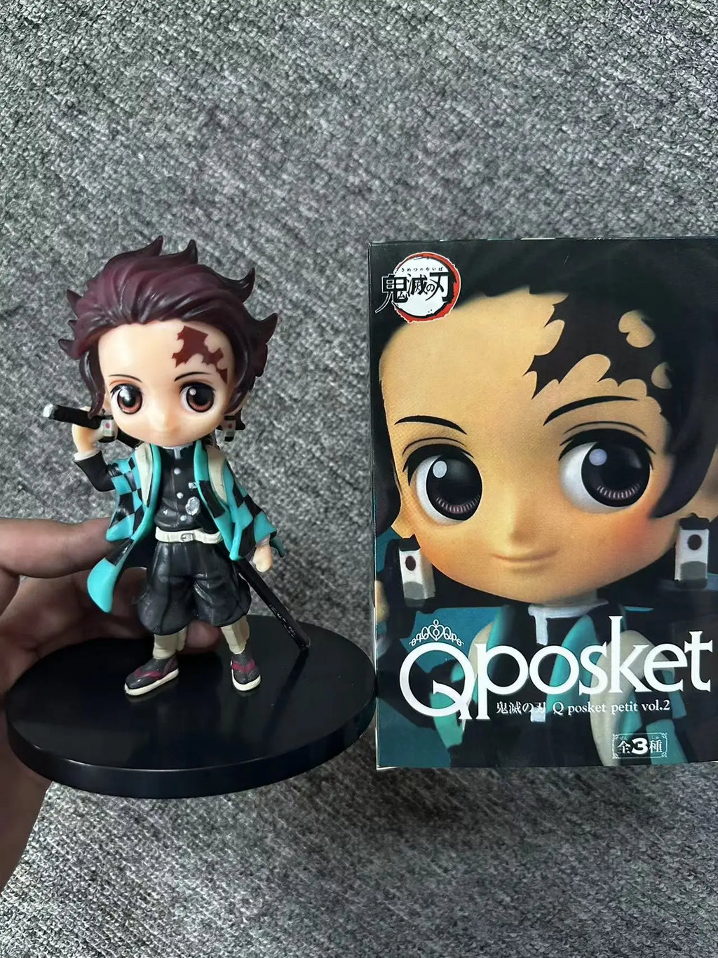 Anime Demon Slayer Kamado Tanjirou Q Posket Figure Cute Model Toy Gift Collection Action Figure Boxe Ornaments PVC