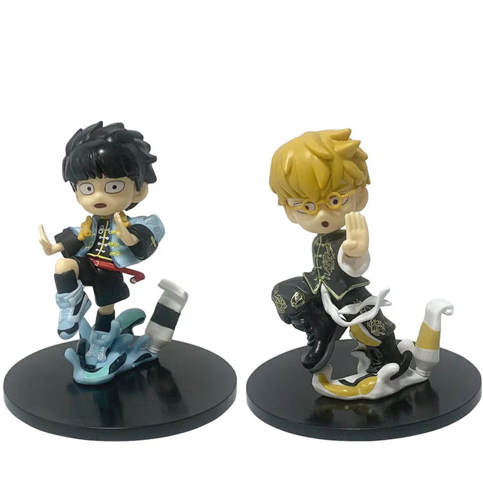New Anime Mob Psycho 100 Figures Gk Reigen Arataka Q Edition Kawaii Figurine Toy Model Doll Desktop Ornaments Collectible Toy