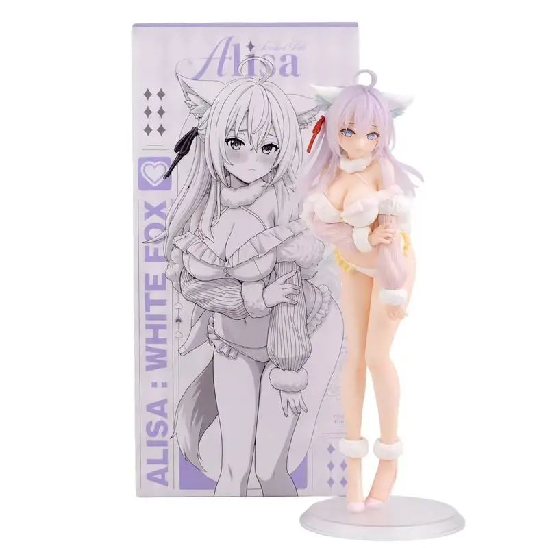 New 25cm Anime Shy Girl Next To The Table Alya Fox Girl Sexy Ornament Collectible Figure Bikini Beach Adult Model Toy Gift Fans