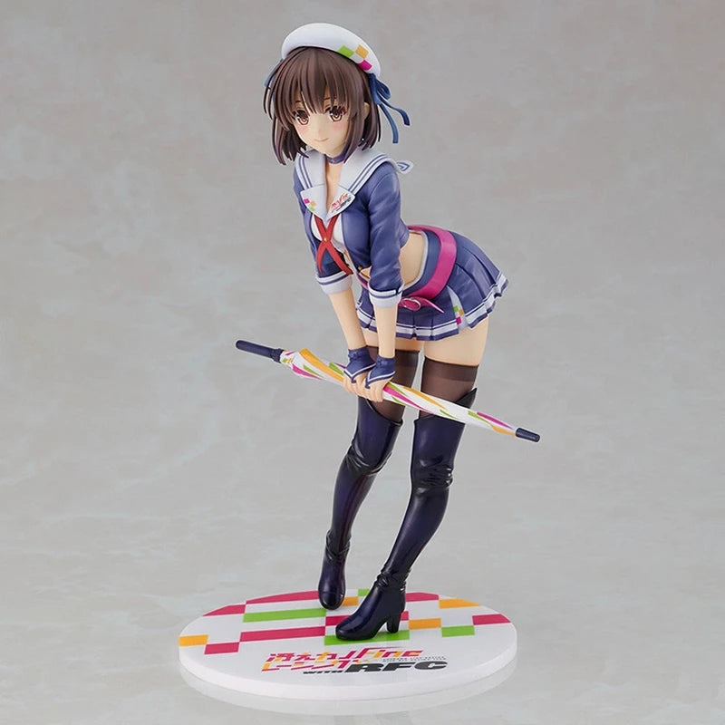Anime Saekano How to Raise a Boring Girlfriend Figure Racing Girl Megumi Kato Take Umbrella Action Figure Sexy Girls Model Doll