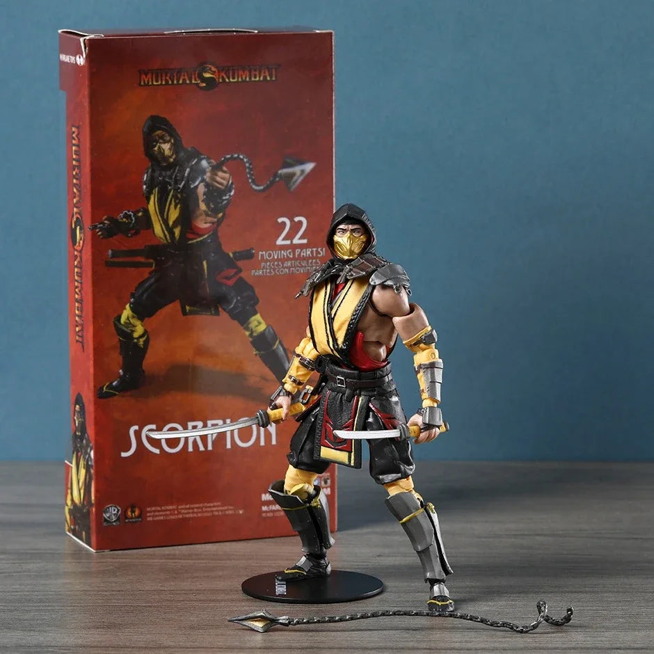 Scorpion Mortal Kombat 7" Series 1 Sub Zero / Scorpion Exclusive Movie Film Action Figure Toy Doll Model