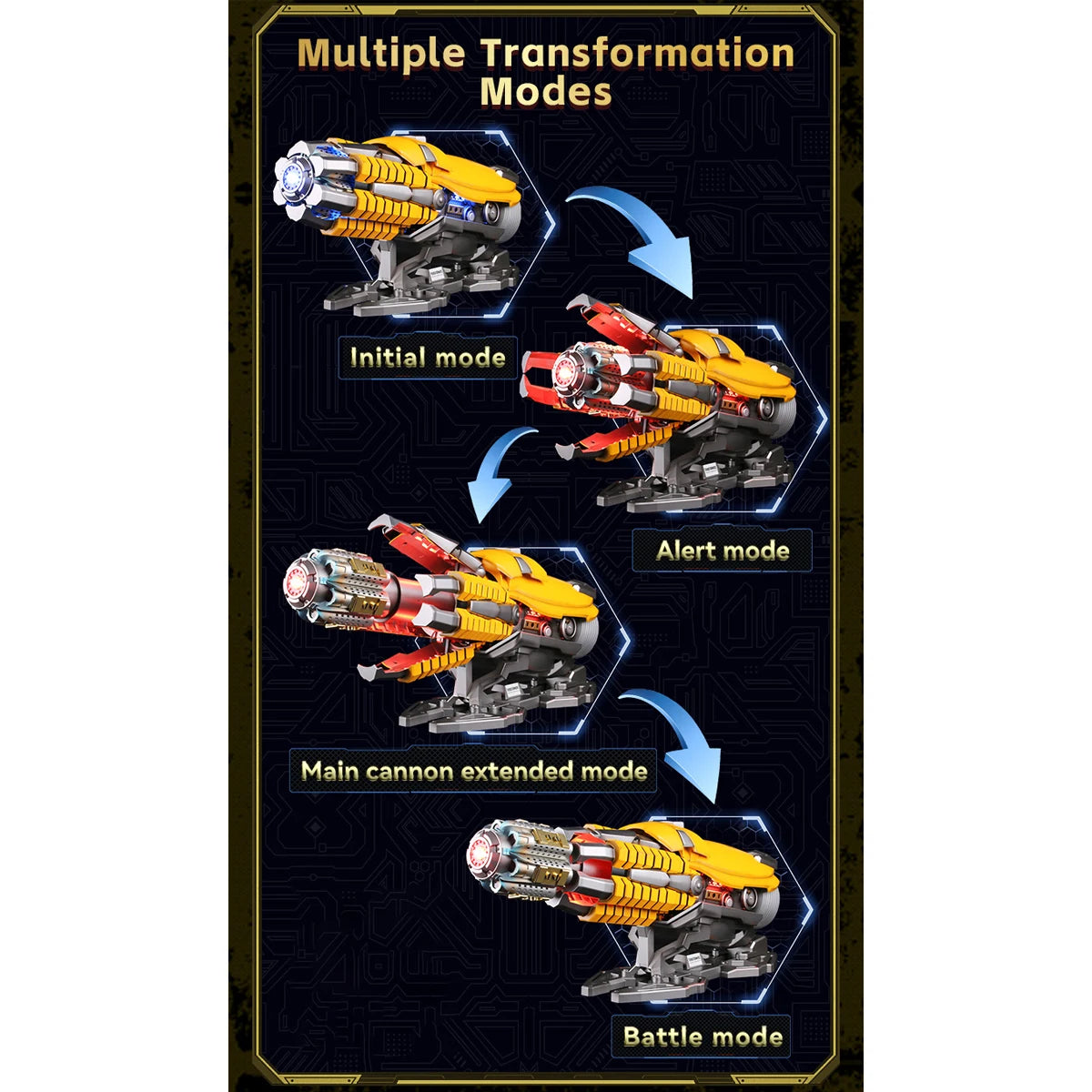 HIPLAY Killerbody Transformers BumbleBee Hand Cannon 1:1 Wearable KB20069-91 CosPlay