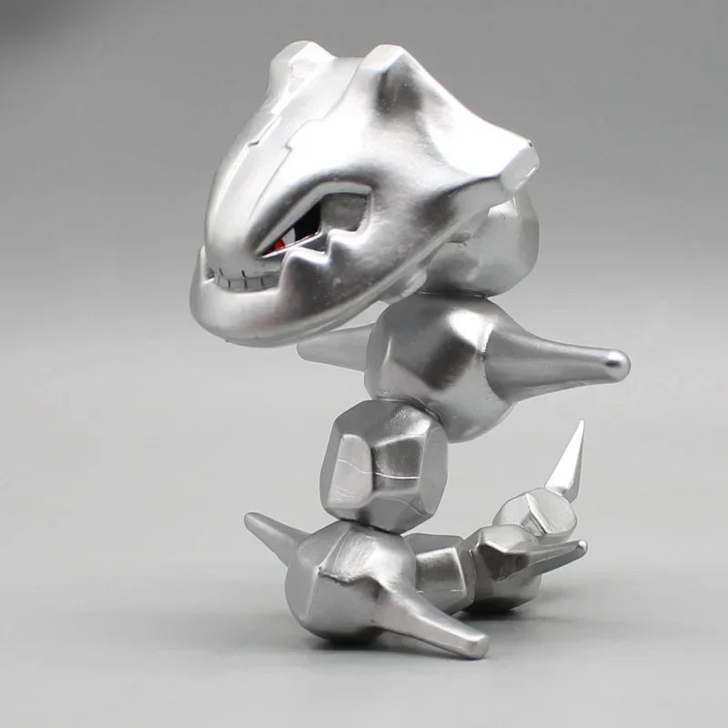 10 cm Pokemon Steelix Actionfigur Anime Figuren Silber Evolution Kawaii Mini Puppe Modell Desktop Dekoration Kinder Sammlung Spielzeug
