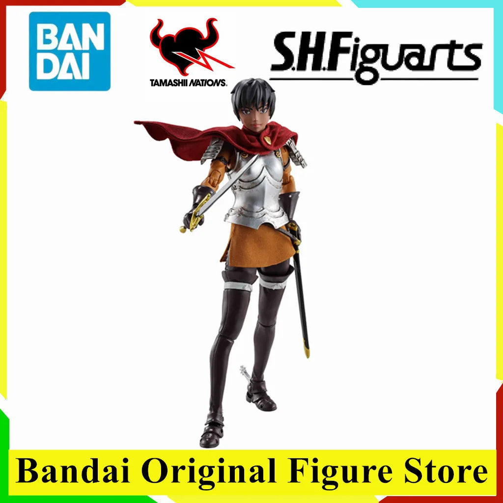 Original BANDAI S.H.Figuarts Casca Caska Band of the Hawk Berserk Anime Figure Toys PVC Model Collection Movable Joint