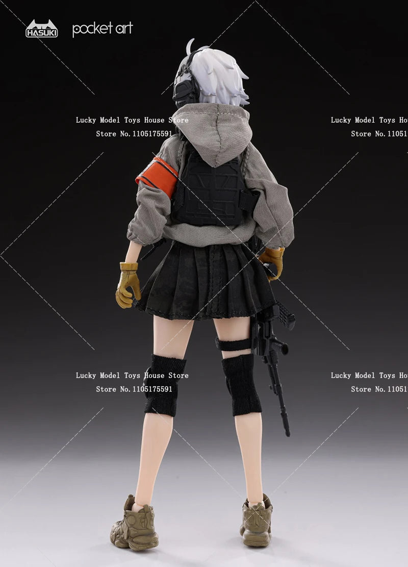 HASUKI Pocket Art Limted PA003 1/12 Scale Assassin Sasha Cute Girl Action Figure 6" Mobile Suit Girl Doll Collectible Gifts