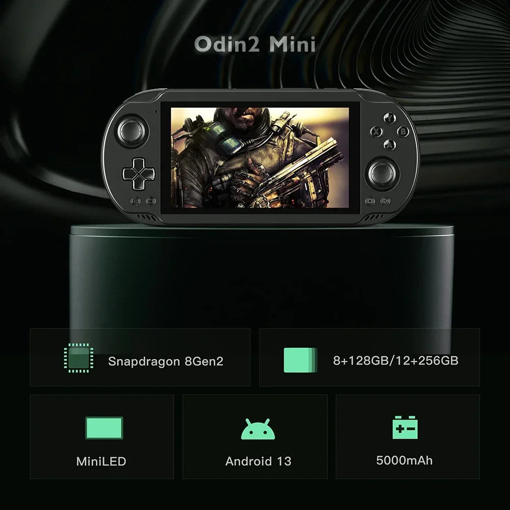 AYN Odin 2 Mini Handheld mini LED 5 Inch Touch Screen 5000mAh Android13 8G+128G Open Source Graduation Mobile Retro Game Console