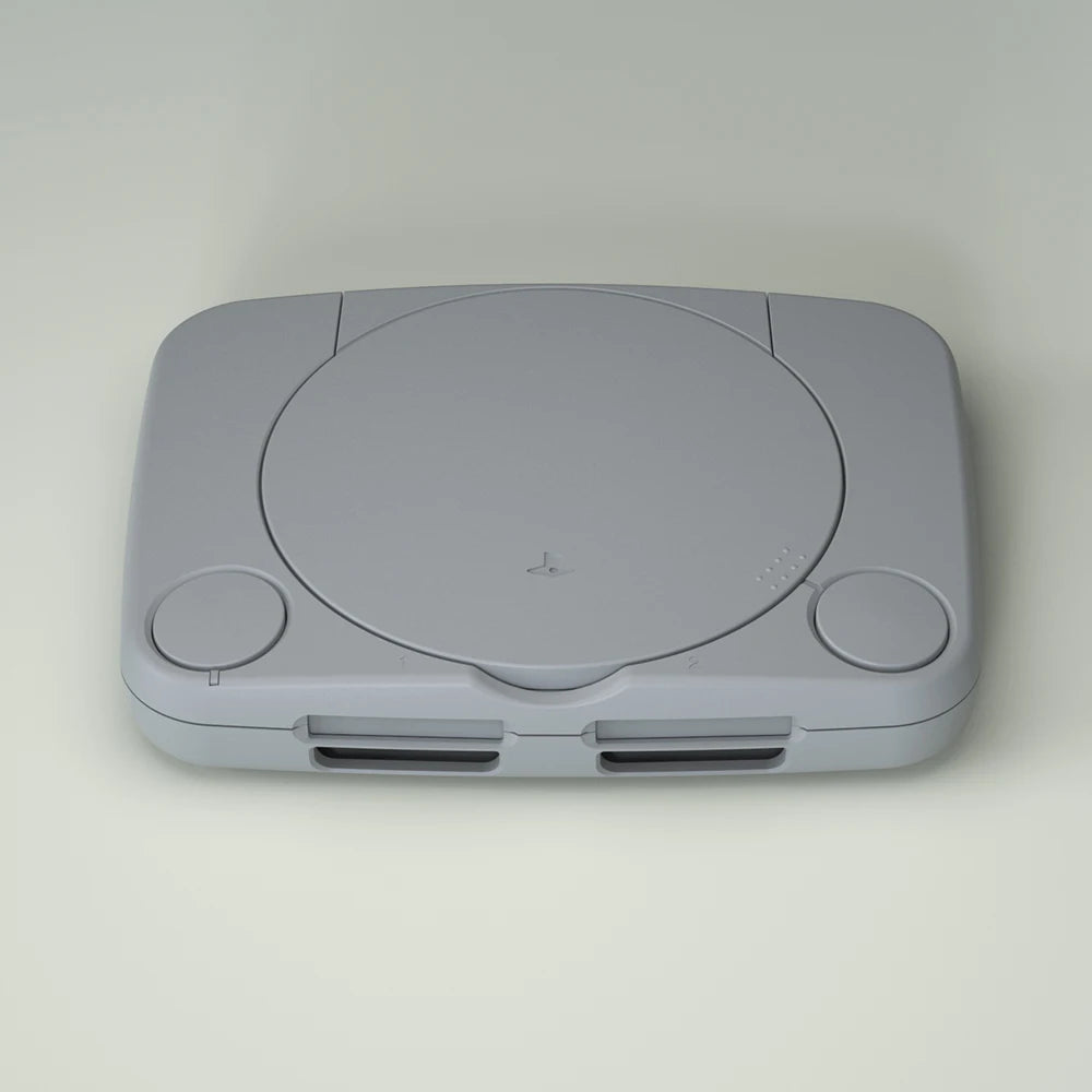 BitFunx Classic Grey ABS Replacement Shell Housing Case with Mounting Accessories For PS One Game Console