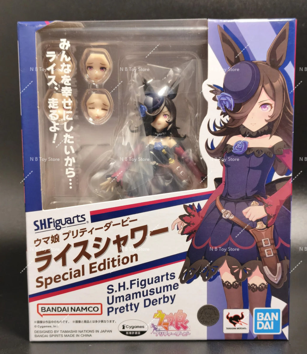 Bandai SHF Umamusume Pretty Derby Rice Shower Special Edition Anime Action Figure Collectable Model Toys Gift Kids