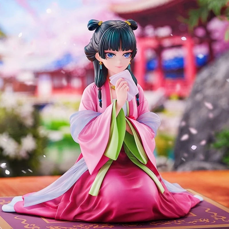 12.5cm Maomao Anime Figure Maomao Action Figure Pink Long Dress Girl Statue PVC Model Desktop Decoration Collectible Toys Gifts