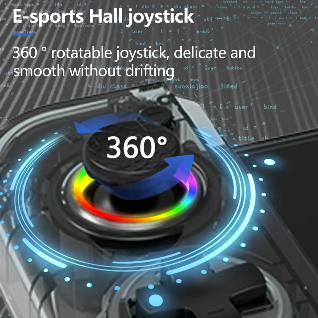 for SwitchOLED with host bracket PD fast charge function vibration 6-axis continuous emitting Hall rocker RGB wired handle