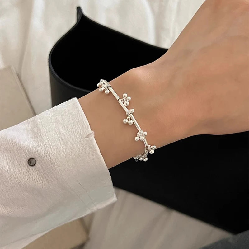 925 Sterling Silber Armband Armreif Vintage Offenes Schloss Geometrische Punk Für Frau Mädchen Mode Schmuck Geschenk Dropship Großhandel