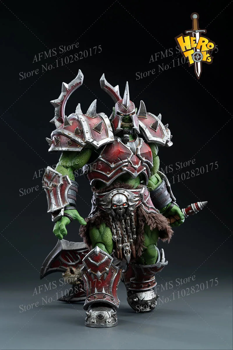 Auf Lager: Hero Toys 1/12 Sammelfigur WOW Ork Starker Krieger Elite Kukaron Puppen Komplettset 7-Zoll-Soldaten-Actionfigur