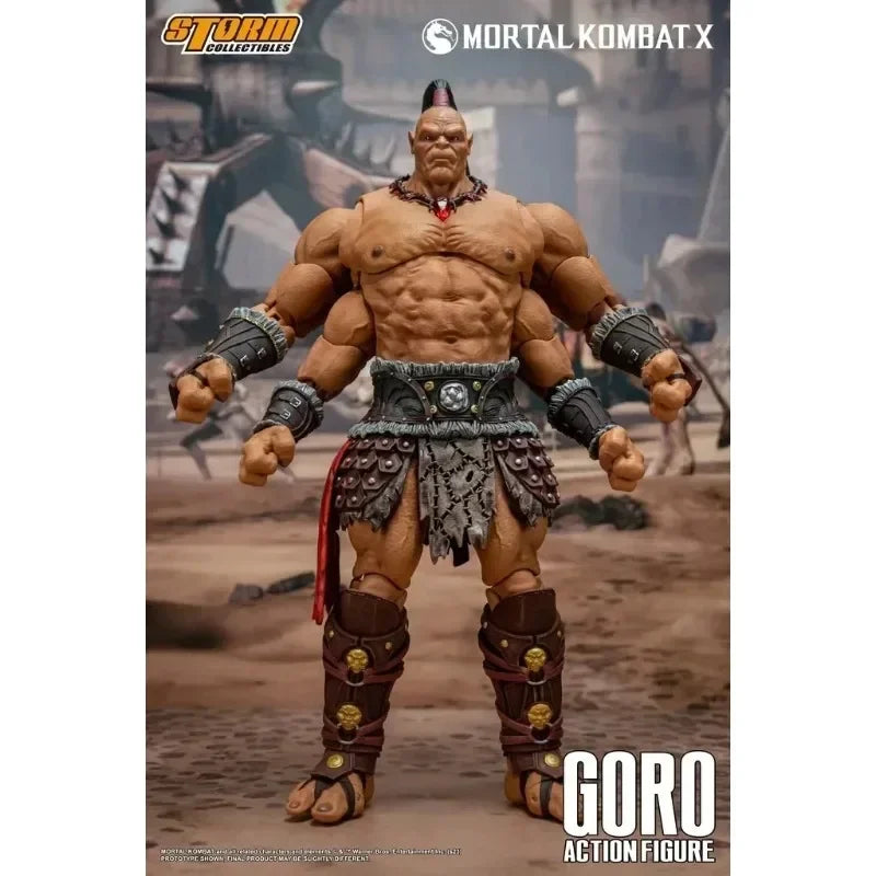 Goro Three-Head Configuration Hot Blood Original Storm Toys 1/12 Mortal Kombat X Anime Action Figures Model Toy Boys' Toy Giftx