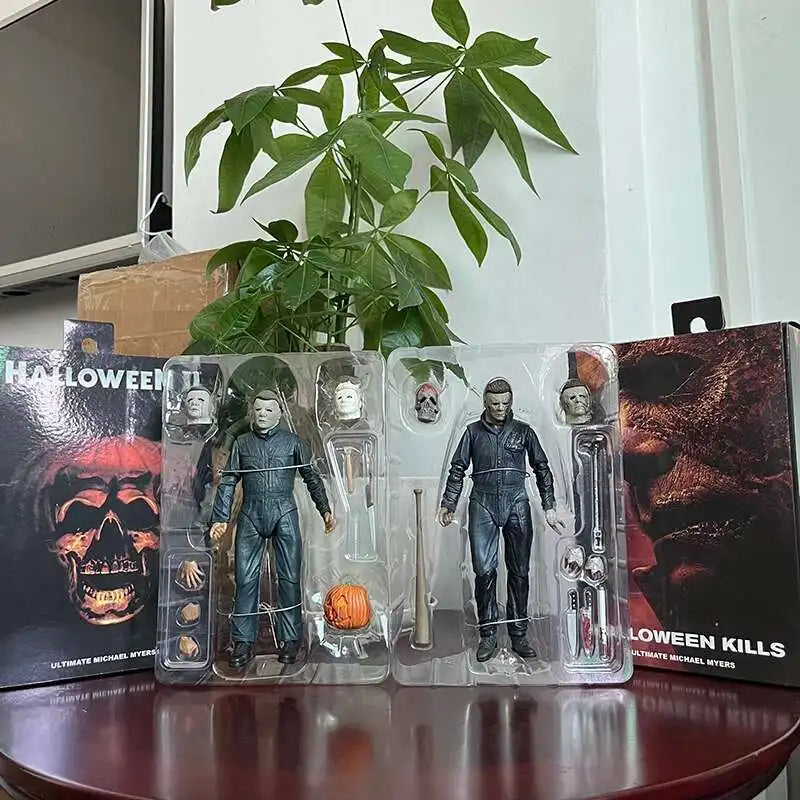NECA Figure Michael Myers With LED Pumpkin Halloween Figure Ultimate Action Toy Doll Decor Christmas Gift Halloween Horror Toy