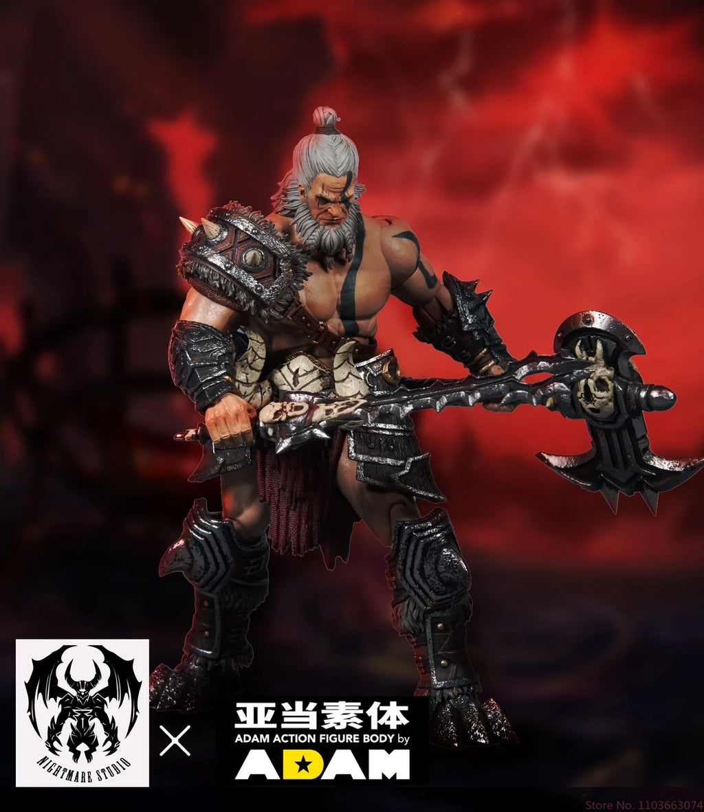 Hot Sale Nightmare Studio D20 1/12 Scale Classic Game Characters Barbarian Male Warrior Full Set 6inch Action Figures Toy Gifts