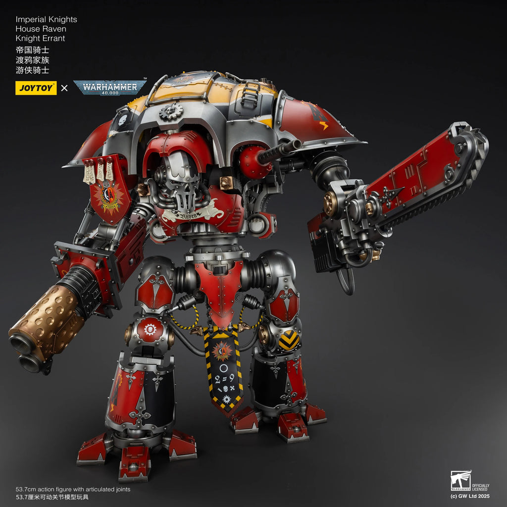 JOYTOY Warhammer 40K 1/18 Imperial Knights House Raven Knight Errant Action Figure 53.7cm Mini Soldier Model For Collection