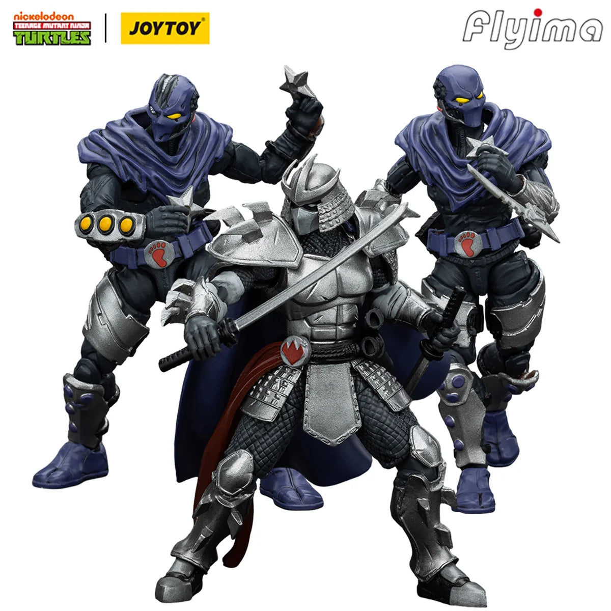 [IN STOCK]JOYTOY TMNT 1/18 Action Figure TMNT-Shredder&Foot Clan A&Foot Clan B 3PCS Model