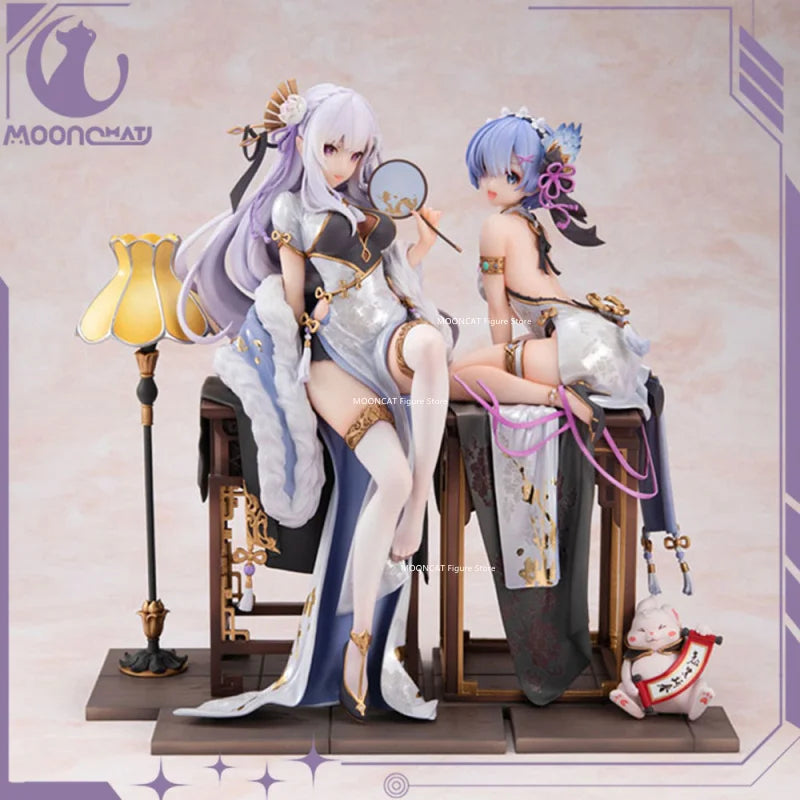 Re Life A Different World From Zero Anime Figur Emilia Rem Kawaii Süße Lolita Figur PVC Sammlung Statue Modell Decora Geschenk