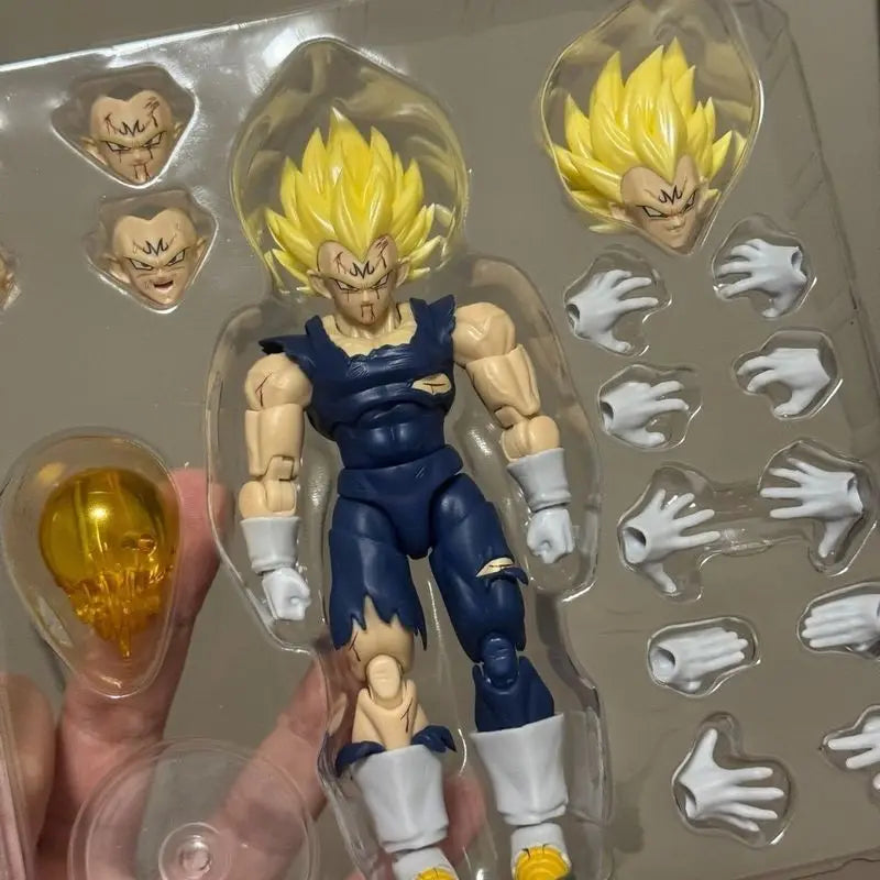 Hot Black Hole & Tk Dragon Ball Z Shf Super Saiyan Ssj Majin Vegeta Battle Damage Anime Action Figures Model Toys Collector