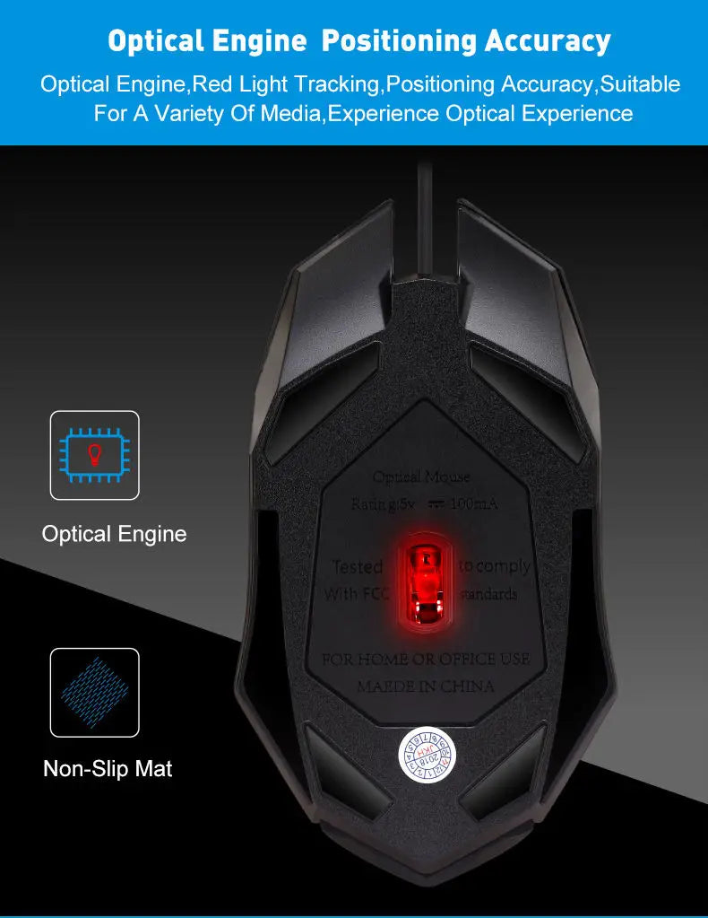 Ergonomisches Design Gaming Maus Desktop-Computer Laptop USB Backlit Maus Hersteller Heißer Verkauf 